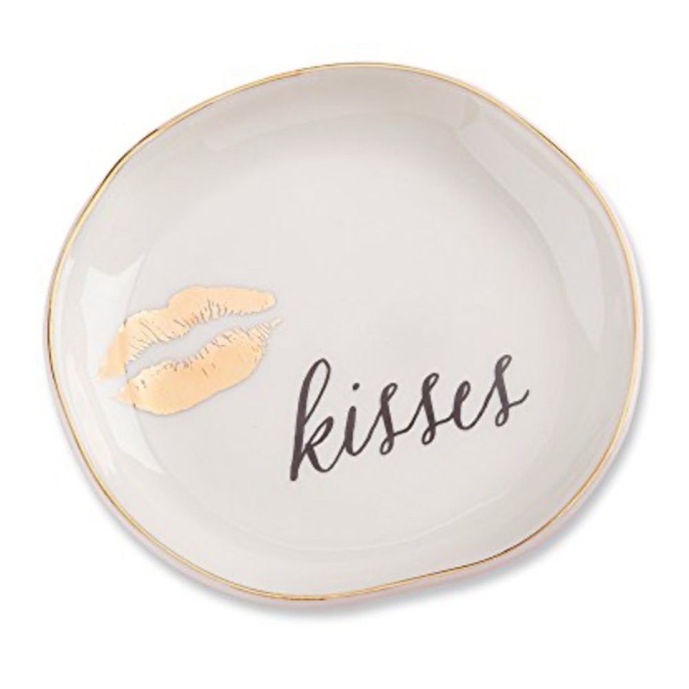 Kate Aspen Elegant White and Gold Plate